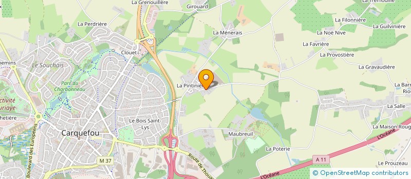 localisation de l'entreprise MONSIEUR GISLAIN PADIOLEAU  CARQUEFOU