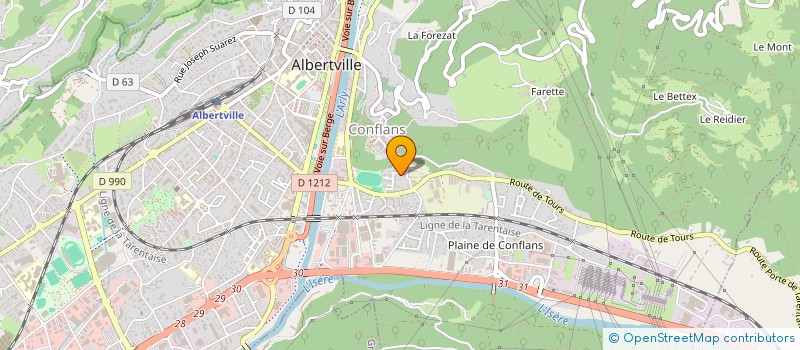 localisation de l'entreprise MONSIEUR GIUSEPPE PADOVANI  ALBERTVILLE