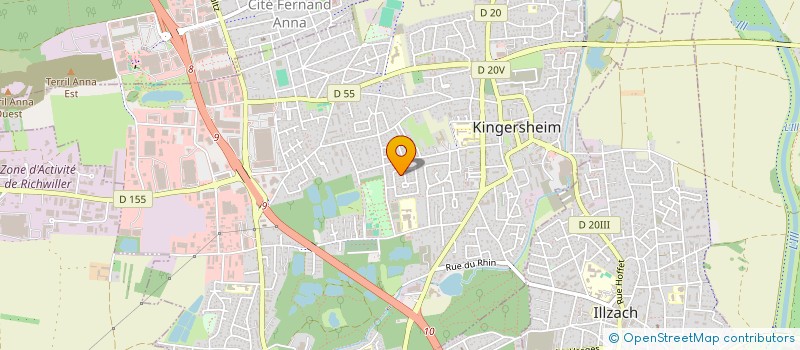 localisation de l'entreprise MONSIEUR GIUSEPPE SUNSERI  KINGERSHEIM