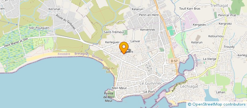 localisation de l'entreprise MONSIEUR GLEN MOAL  GUILVINEC