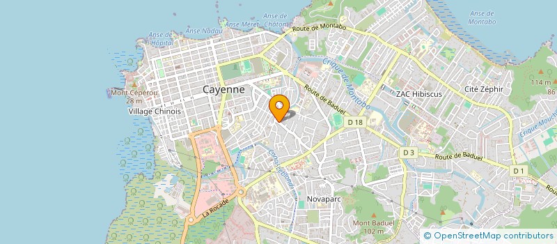 localisation de l'entreprise MONSIEUR GLORY JOSEPH  CAYENNE