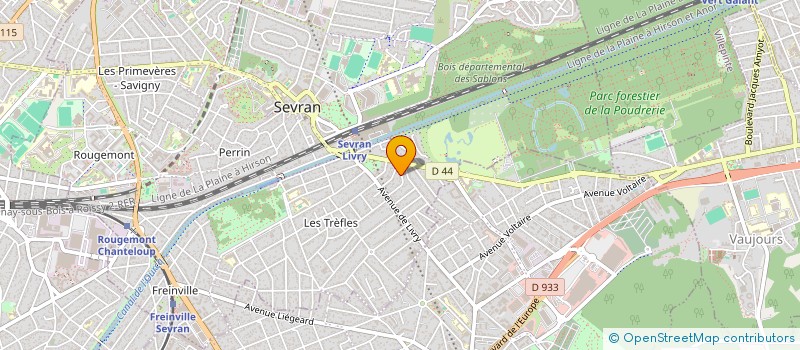 localisation de l'entreprise MONSIEUR GODEFROY RAYNIER  SEVRAN