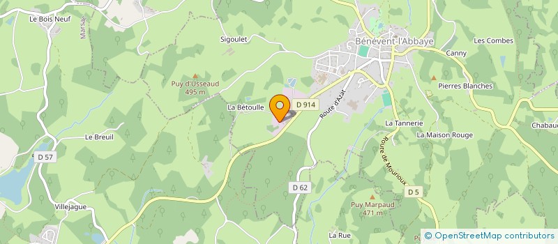 localisation de l'entreprise MONSIEUR GOERGES RIBAUD  BENEVENT-L'ABBAYE