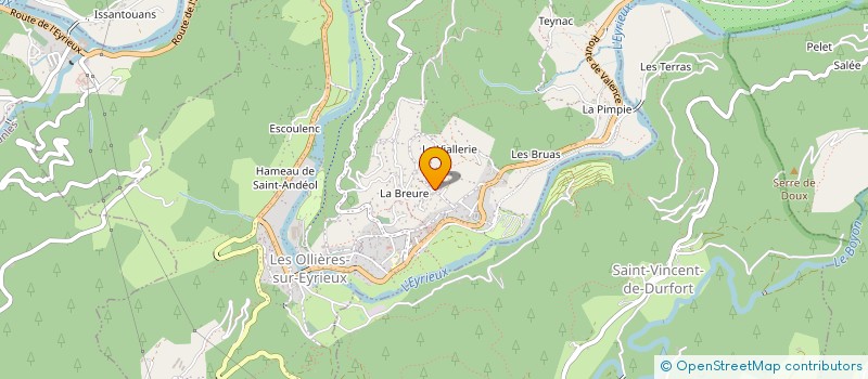 localisation de l'entreprise MONSIEUR GOETHALS MAZAT à LES OLLIERES-SUR-EYRIEUX