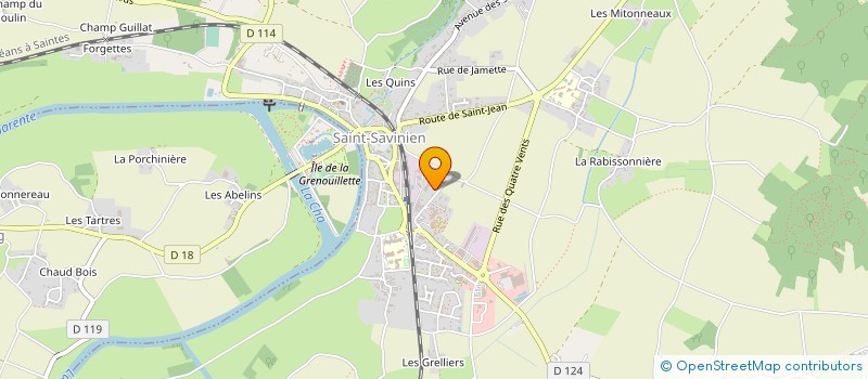 localisation de l'entreprise MONSIEUR GONZAGUE LESAGE à SAINT-SAVINIEN