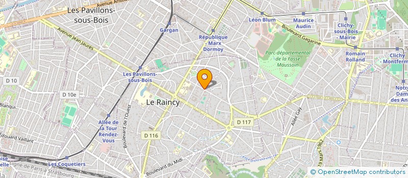 localisation de l'entreprise MONSIEUR GORAN PETROVIC à LE RAINCY