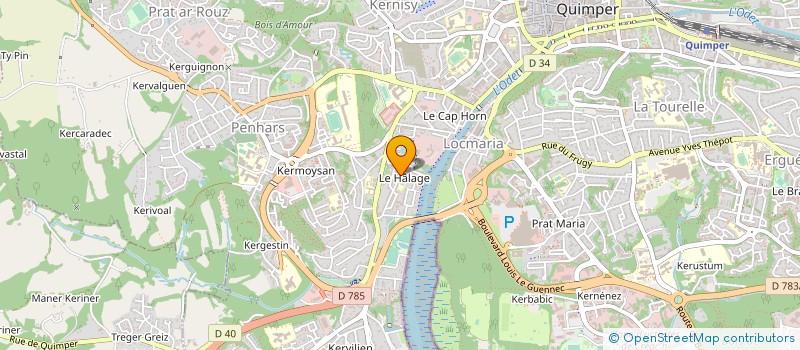 localisation de l'entreprise MONSIEUR GORDON FONTAINE à QUIMPER