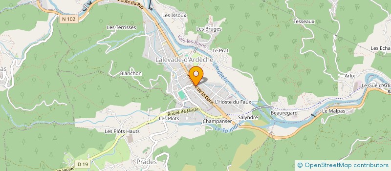 localisation de l'entreprise MONSIEUR GOULVEN MAGOT-DUSSOT à LALEVADE-D'ARDECHE