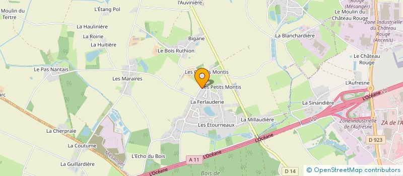 localisation de l'entreprise MONSIEUR GOULWEN LAGADEC  MESANGER