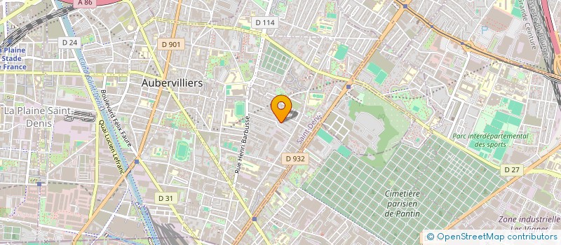 localisation de l'entreprise MONSIEUR GOUMOUNE DIARISSO  AUBERVILLIERS