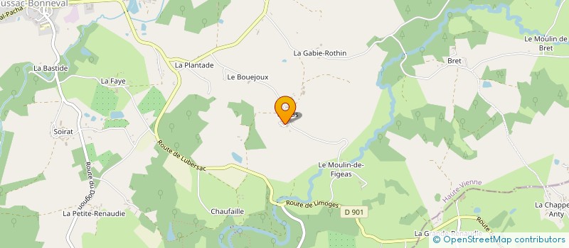 localisation de l'entreprise MONSIEUR GRAHAM TUCK  COUSSAC-BONNEVAL