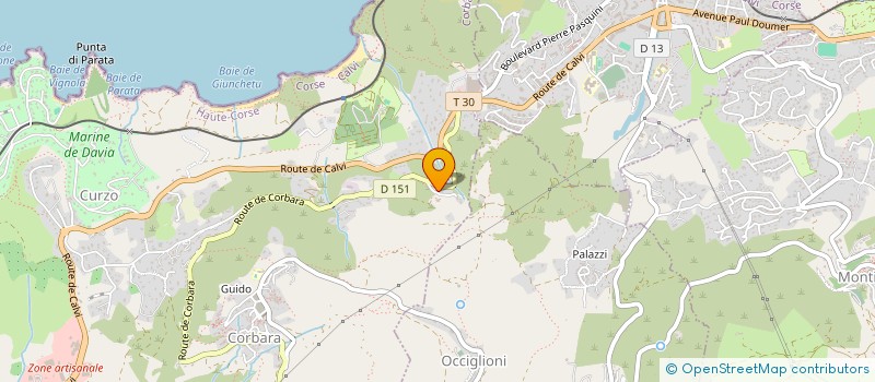 localisation de l'entreprise MONSIEUR GRATIEN SAVELLI  CORBARA