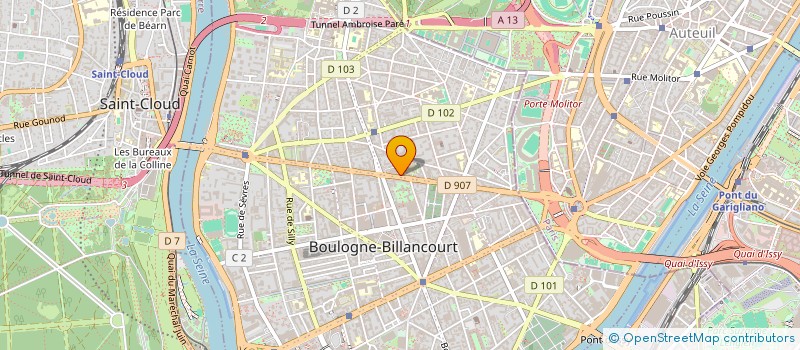 localisation de l'entreprise MONSIEUR GREGOIRE BERNIERE à BOULOGNE-BILLANCOURT