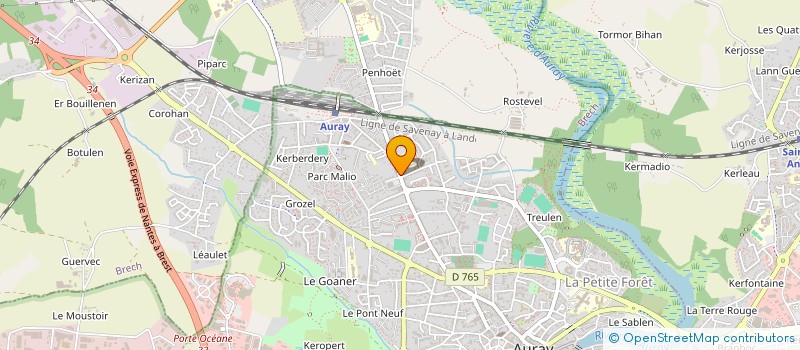 localisation de l'entreprise MONSIEUR GREGOIRE BONNEAU à AURAY