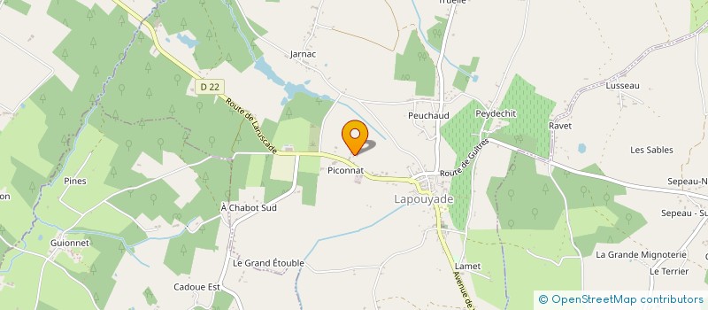 localisation de l'entreprise MONSIEUR GREGOIRE CHARPENTIER  LAPOUYADE