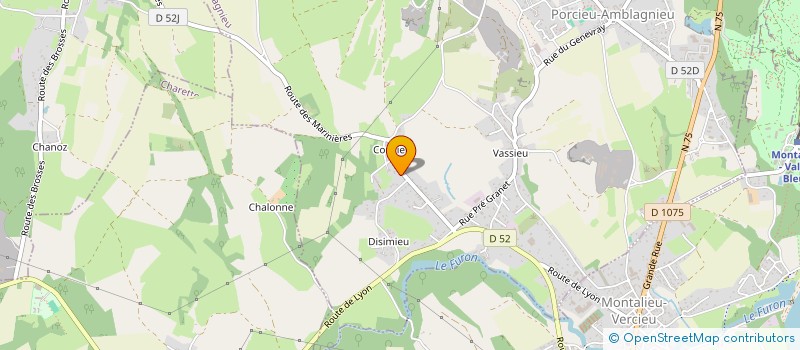 localisation de l'entreprise MONSIEUR GREGOIRE CHRISTIN  PORCIEU-AMBLAGNIEU