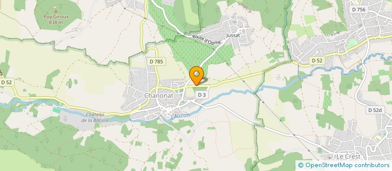 localisation de l'entreprise MONSIEUR GREGOIRE CLAUSTRE  CHANONAT