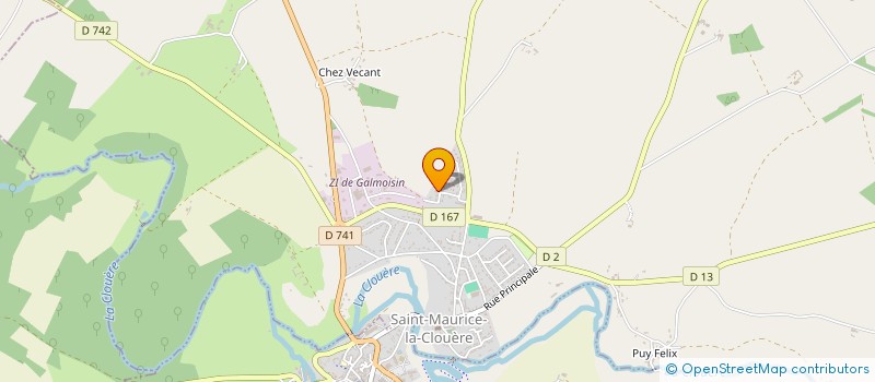 localisation de l'entreprise MONSIEUR GREGOIRE PAUMIER  SAINT-MAURICE-LA-CLOUERE