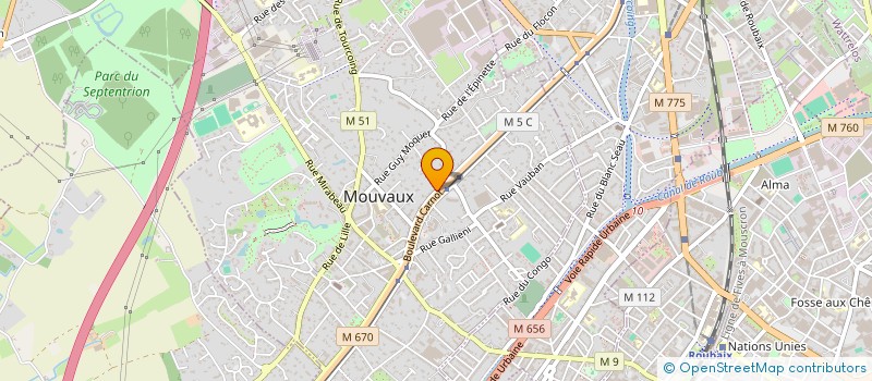localisation de l'entreprise MONSIEUR GREGOIRE SAMAILLE à MOUVAUX