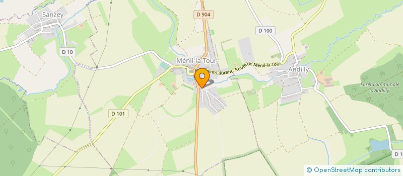 localisation de l'entreprise MONSIEUR GREGORY AUDINOT  MENIL-LA-TOUR