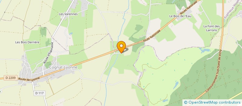 localisation de l'entreprise MONSIEUR GREGORY BARBESANGE  COGNAT-LYONNE