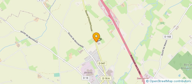 localisation de l'entreprise MONSIEUR GREGORY BECOURT  STEENVOORDE