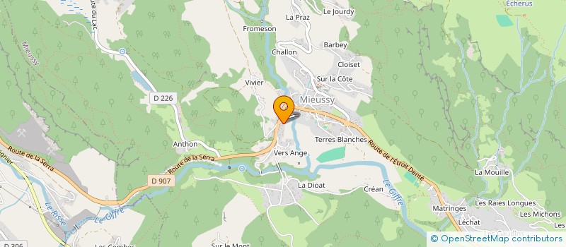 localisation de l'entreprise MONSIEUR GREGORY BERANGER  MIEUSSY