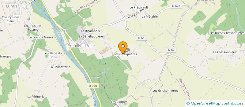 localisation de l'entreprise MONSIEUR GREGORY BERNARD à PREUILLY-LA-VILLE