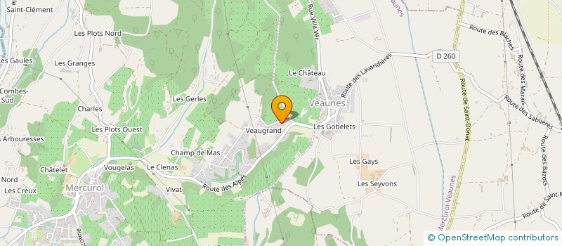 localisation de l'entreprise MONSIEUR GREGORY BRAISAZ à MERCUROL-VEAUNES