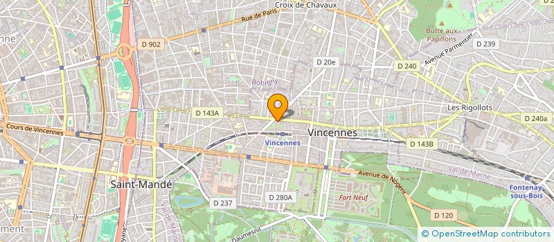 localisation de l'entreprise MONSIEUR GREGORY CHABREDIER à VINCENNES
