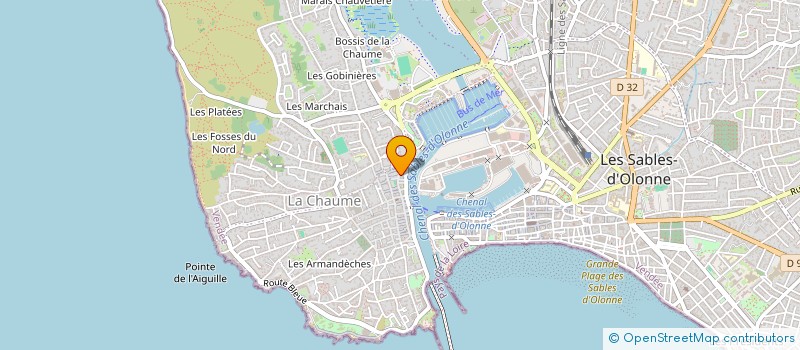 localisation de l'entreprise MONSIEUR GREGORY CHAUVAT à LES SABLES D'OLONNE
