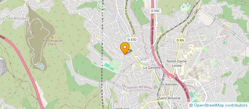localisation de l'entreprise MONSIEUR GREGORY CLEMENT à LES PENNES-MIRABEAU