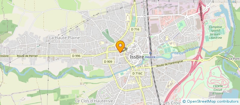 localisation de l'entreprise MONSIEUR GREGORY COURDIER  ISSOIRE