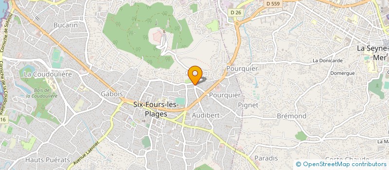 localisation de l'entreprise MONSIEUR GREGORY COURTOIS à SIX-FOURS-LES-PLAGES