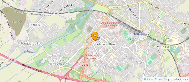 localisation de l'entreprise MONSIEUR GREGORY DARRAS  BETHUNE