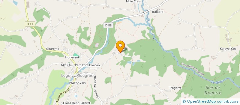 localisation de l'entreprise MONSIEUR GREGORY DEPREZ  LOGUIVY-PLOUGRAS