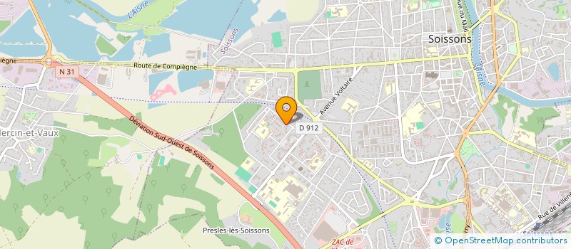 localisation de l'entreprise MONSIEUR GREGORY DOIGNIES à SOISSONS