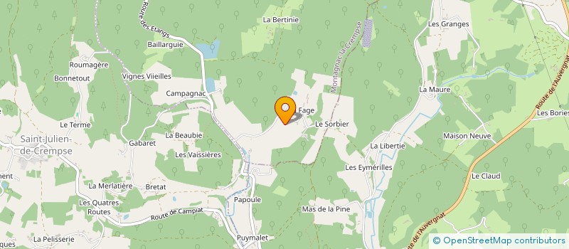 localisation de l'entreprise MONSIEUR GREGORY FARGIER à MONTAGNAC LA CREMPSE