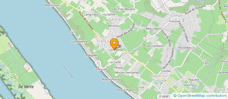 localisation de l'entreprise MONSIEUR GREGORY FORTIER  GAURIAC