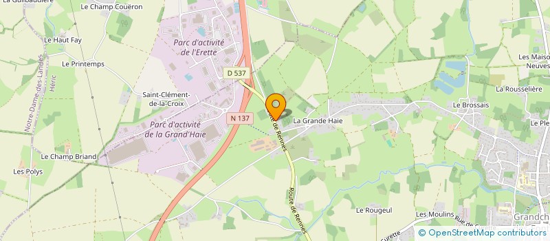 localisation de l'entreprise MONSIEUR GREGORY GABORIEAU  GRANDCHAMP-DES-FONTAINES