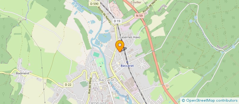 localisation de l'entreprise MONSIEUR GREGORY GEHIN  BACCARAT