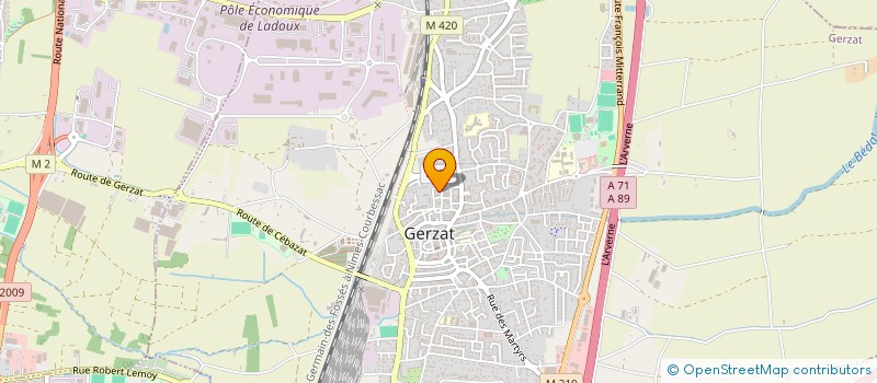 localisation de l'entreprise MONSIEUR GREGORY GERMAIN  GERZAT