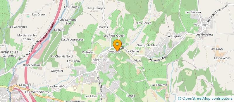 localisation de l'entreprise MONSIEUR GREGORY GRANIER  MERCUROL-VEAUNES