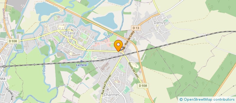 localisation de l'entreprise MONSIEUR GREGORY GRET à LA FERE