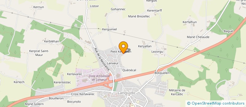 localisation de l'entreprise MONSIEUR GREGORY GUEGAN à LANGUIDIC