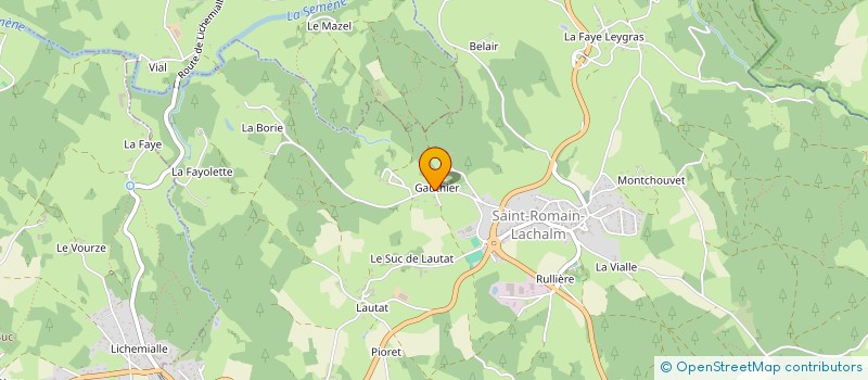 localisation de l'entreprise MONSIEUR GREGORY GUILLAUMOND  SAINT-ROMAIN-LACHALM