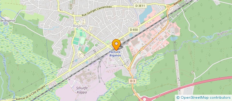 localisation de l'entreprise MONSIEUR GREGORY HERVE  BIGANOS