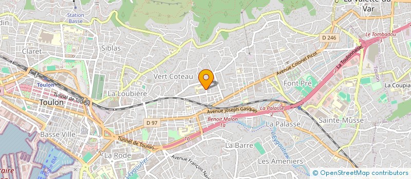 localisation de l'entreprise MONSIEUR GREGORY JAUBERT  TOULON