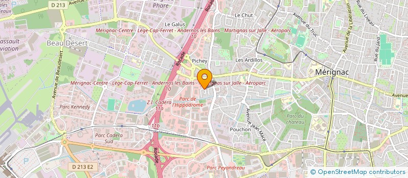 localisation de l'entreprise MONSIEUR GREGORY LATINIER  MERIGNAC