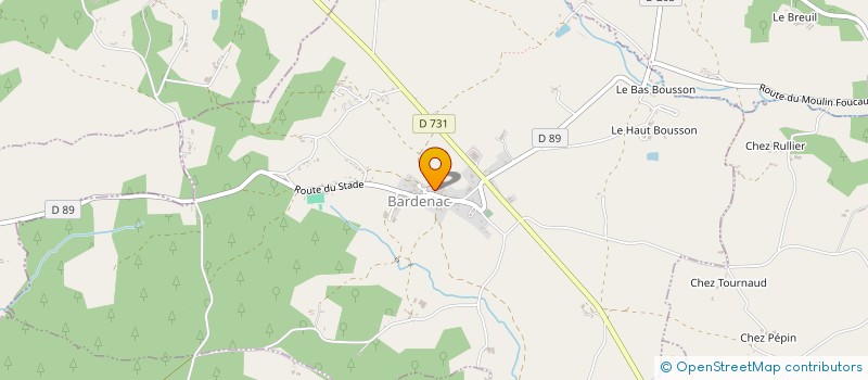 localisation de l'entreprise MONSIEUR GREGORY LEMOINE  BARDENAC